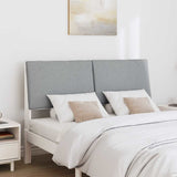 Upholstered Headboard Light Grey 140 cm Solid Pine Wood 879288
