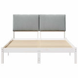 Bed frame White and light grey 140 x 190 cm Solid pine wood 878758