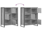 Book Cabinet Grey Sonoma 68 x 30 x 108.5 cm Engineered Wood 886543
