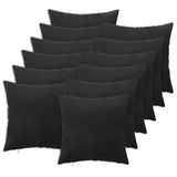 Cushion with Pillow HEERLEN 12 pcs Black Velvet 926940