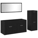 Bathroom Furniture Set 3 pcs Black Oak 90 x 38.5 x 46 cm 3334334