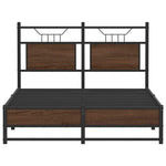 Bed Frame without Mattress Brown Oak 120x200 cm Engineered Wood 4107014