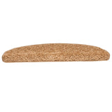 Stair Mats 10 pcs 65x21x4 cm Beige Half Round Large 149803