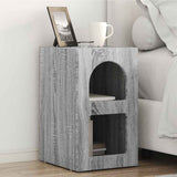 Bedside Table 2 pcs Grey Sonoma 29.5 x 33.5 x 50 cm 891237