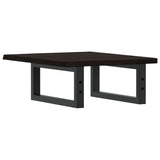 Basin Shelf Wall Mounted Steel and Solid Wood Oak 3302573