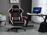 Computer Gaming Chair, PU Leather Office Desk Chair with Footrest, Swivel Wheels, 135&deg Reclining T3398P377462