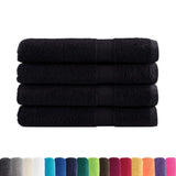 Premium Sauna Towels SOLUND 4 pcs Black 80x200 cm 600 gsm 137435