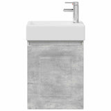 Bathroom Vanity Unit with Tap Concrete Grey 45.5 x 22.5 x 84 cm 889474