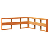 Bookcase Bed 2 pcs Wax Brown 200 x 200 cm Solid Pine Wood 3422738