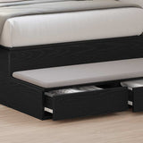 Bed Drawers Black Oak 80 x 36.5 x 16.5 cm Engineered Wood 866924