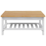 Coffee Table EKAI White 100 x 60 x 45.5 cm Solid Pine Wood 42037020