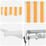 Retractable Awning Yellow 400 x 200 cm Fabric 3329791