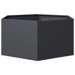 ZNTS Garden Planter Anthracite Hexagon 104x90x45 cm Steel 851131