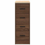 Garage Storage Cabinet Brown Oak 30x51x85 cm Solid Wood Pine 860586
