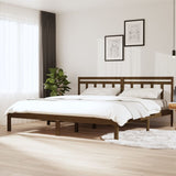 3100612 Bed Frame without Mattress Honey Brown Solid Wood 200x200 cm