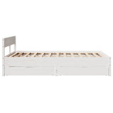 Bed Frame without Mattress White 140x200 cm Solid Wood Pine 3301750