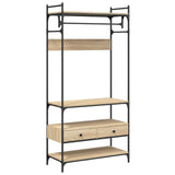 Wardrobe with Drawers Sonoma Oak 89x39x184.5 cm Engineered Wood 838954