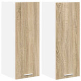 Hanging Cabinet 2 pcs Sonoma Oak and White 30 x 31 x 80 cm 884247