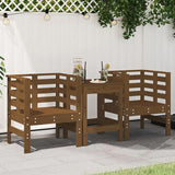 Garden Chairs 2 pcs Honey Brown 61.5x53x71 cm Solid Wood Pine 825131