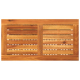 Garden Table Black 70x38x42 cm Poly Rattan Acacia Wood 366270
