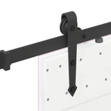 Sliding Door Hardware Kit 152.5 cm Steel Black 4009704