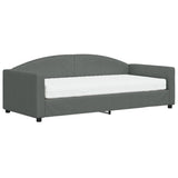 Daybed with Mattress Blue Dark Grey 90x190 cm Fabric 3197256