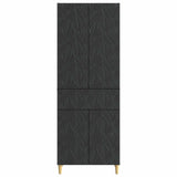 Cabinet Set 2 pcs Black Engineered Wood 3416746