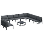 Garden Sofa Set Anthracite Steel 3378999