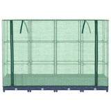 Raised Bed with Greenhouse Cover Rattan Look 160x40x123 cm 4015826