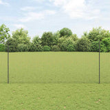Welded Wire Fence with Post 25 x 1.4 m PVC-Coated Steel 3336608