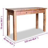 Console Table Solid Mahogany Wood 123x42x75 cm 244494