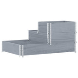 3-Tier Raised Bed Grey 120x80 cm Solid Wood Pine 4010315