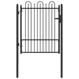 Fence Gate HORST 100 x 125 cm Metal Black Lockable 42034055