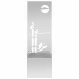Garden Privacy Screen Silver 50 x 32 x 150 cm Galvanised steel 876474