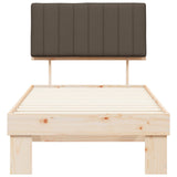 Bed Frame with Upholstered Headboard Taupe 90 x 190 cm 877527