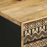 Bed Cabinets 2 pcs Black 40x33.5x46 cm Solid Rough Wood Mango 4018625