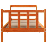 Bed Frame with Headboard without Mattress Wax Brown 75x190 cm Small Single 3306590