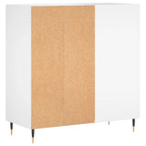 Record Cabinet White 84.5x38x89 cm Engineered Wood 831764