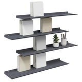 Floating Shelf 4 pcs Anthracite 80 x 18 x 2.5 cm Steel 8004037
