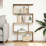 Room Divider Bookcase 4-Tier Artisan Oak 70x24x129 cm Engineered Wood 858110