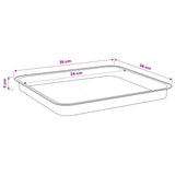 Square Flower Tray 24 pcs Black 36 x 36 x 3 cm Plastic 42020378