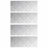 Checker Plates 4 pcs Silver 50 x 20 cm Aluminium 4104250