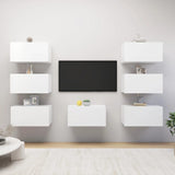 TV Cabinets 7 pcs White 30.5x30x60 cm Engineered Wood 3078743