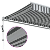 Automatic Retractable Awning Anthracite&White 350x250 cm 3310227