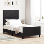ZNTS Bed Frame Black 100x200 cm Velvet 3344989