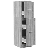 Apothecary Cabinet Grey Sonoma 30x41x118 cm Engineered Wood 855165