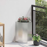 Corner Planter Silver 30 x 30 x 50 cm Stainless steel 883679