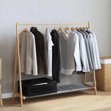 Clothes Rack with Shelves 106x34x102 cm Bamboo 4008906