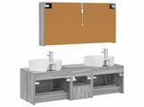 Bathroom Furniture Set 4 pcs Grey Sonoma 3406908