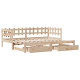 Daybed with Trundle and Drawers without Mattress 90x200 cm 3302251